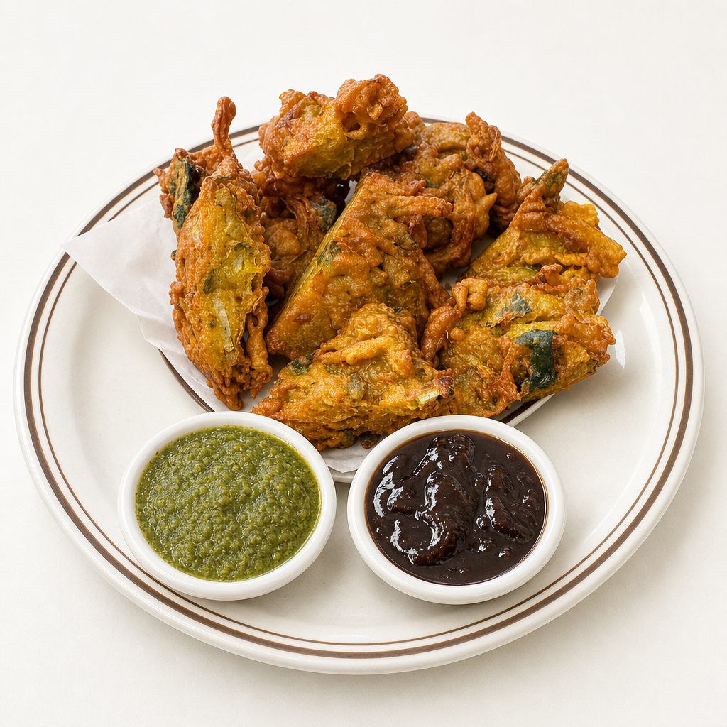 Vegetable Pakoras (V).