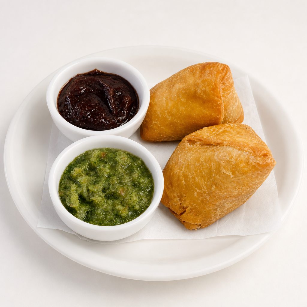 Vegetable Samosa (V).